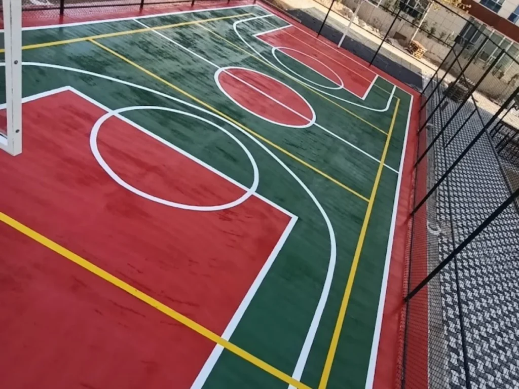 Basketbol voleybol spor saha boya ve çizgi uygulamaları