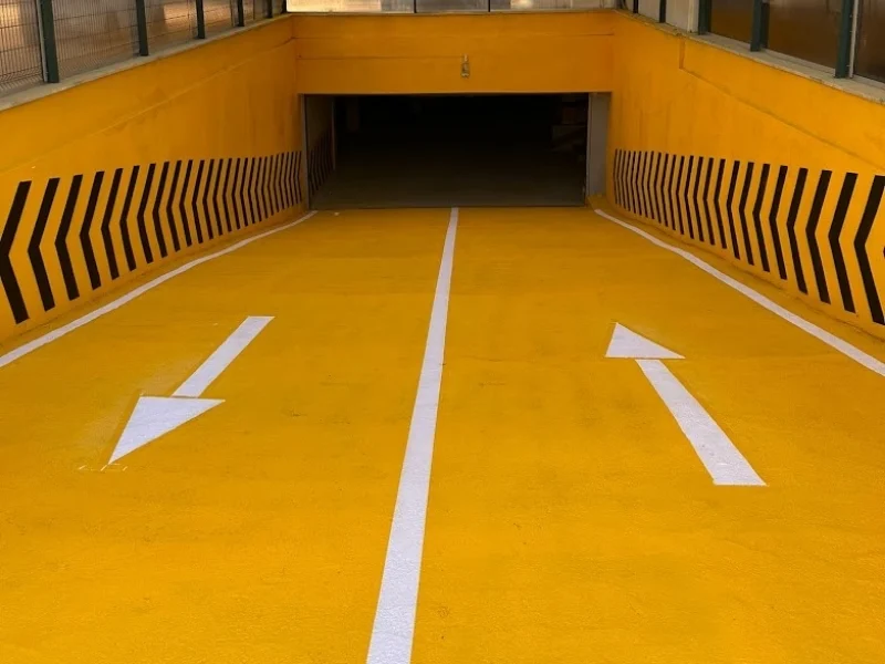 Otopark rampa kenar çizgileri uygulaması