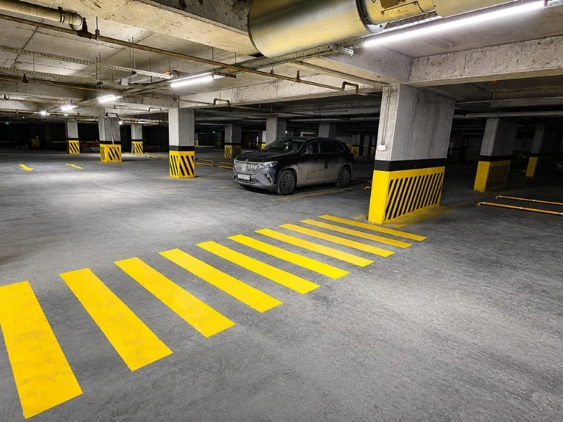 Otopark yaya geçidi çizgi uygulaması