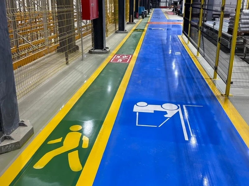 Fabrika yaya yolu ve forklift güzergâhı çizgileri