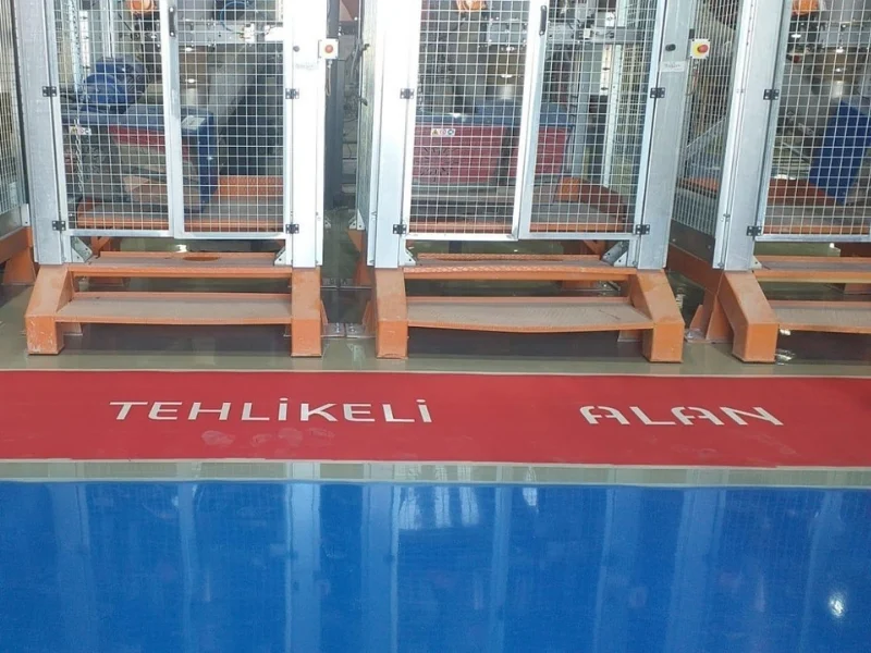 Makine bakım ve tehlikeli alan sınır çizgileri